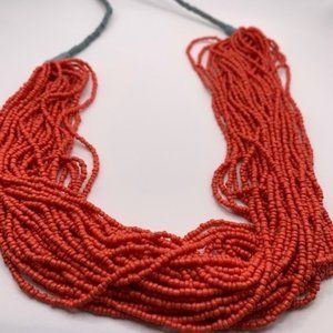 *sold*J Crew Opera Necklace, Coral